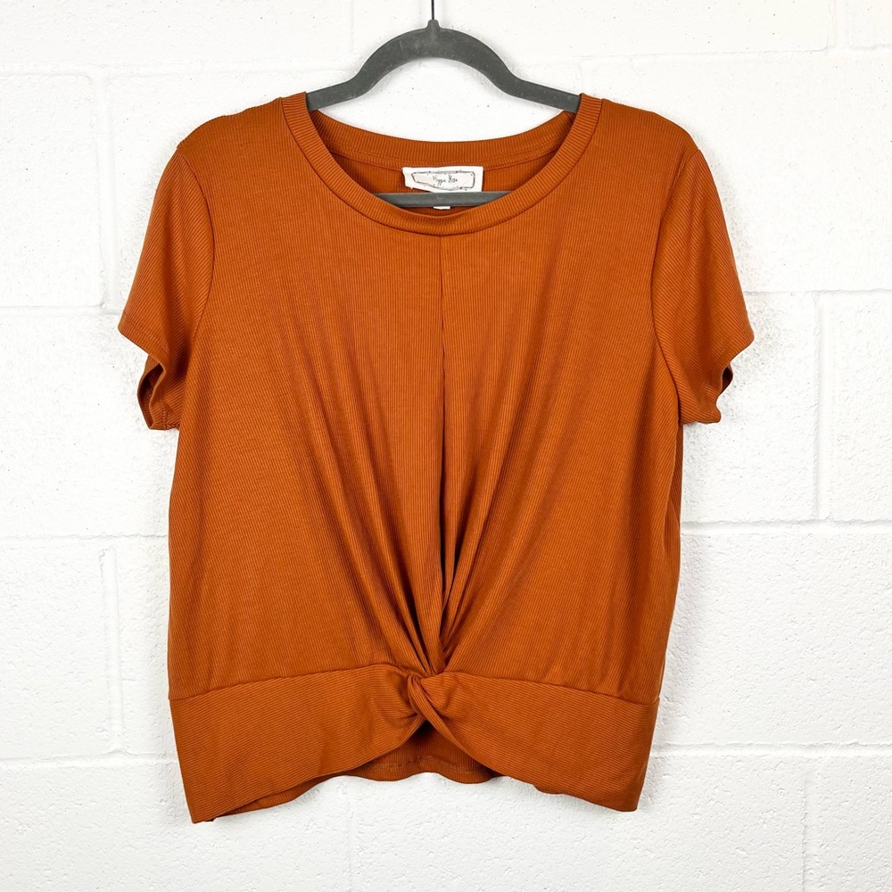 Hippie Rose Knot Front Ribbed Tee